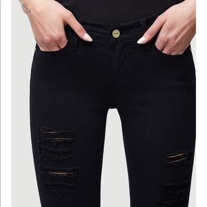 Frame Le Color Ripped Black Denim